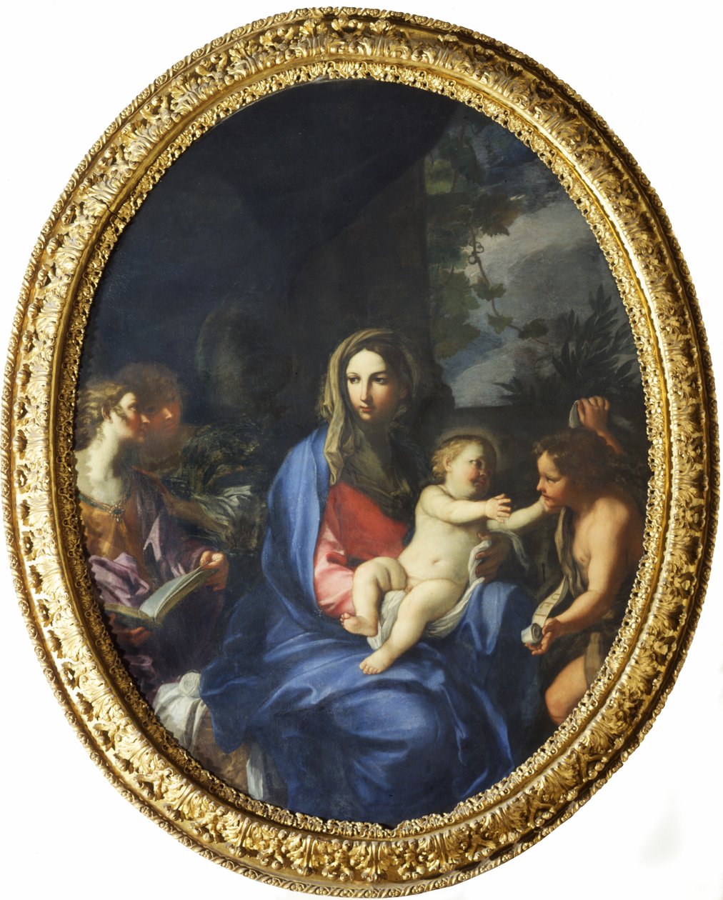 Jungfru med barn och Sankt Johannes av Carlo Maratta or Maratti