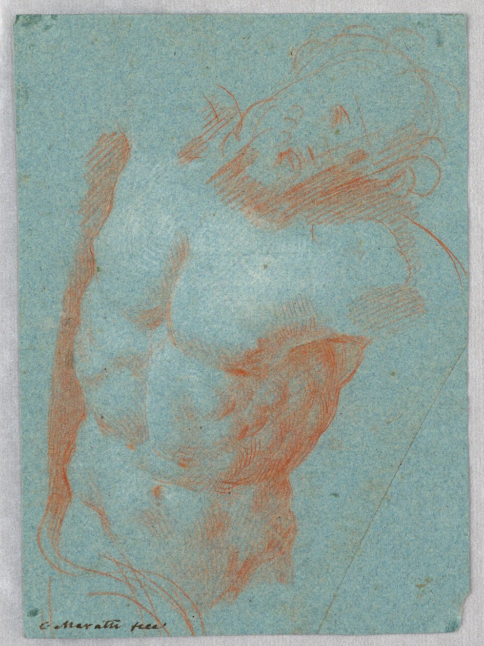 Teckning, En torso av den döde Kristus, 1650-1700 av Carlo Maratti