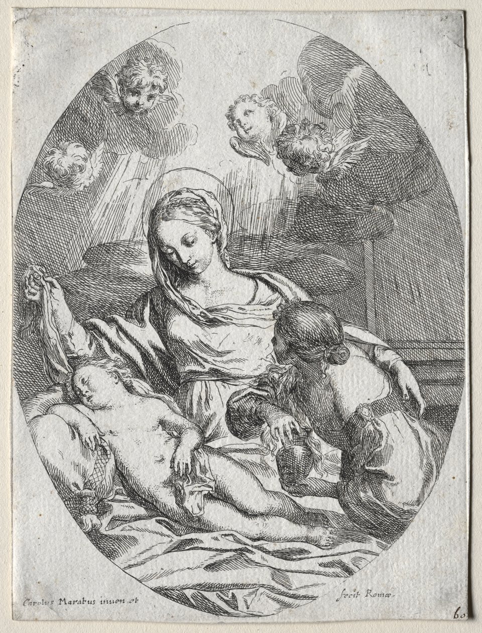 Madonna och barn med Magdalena av Carlo Maratti