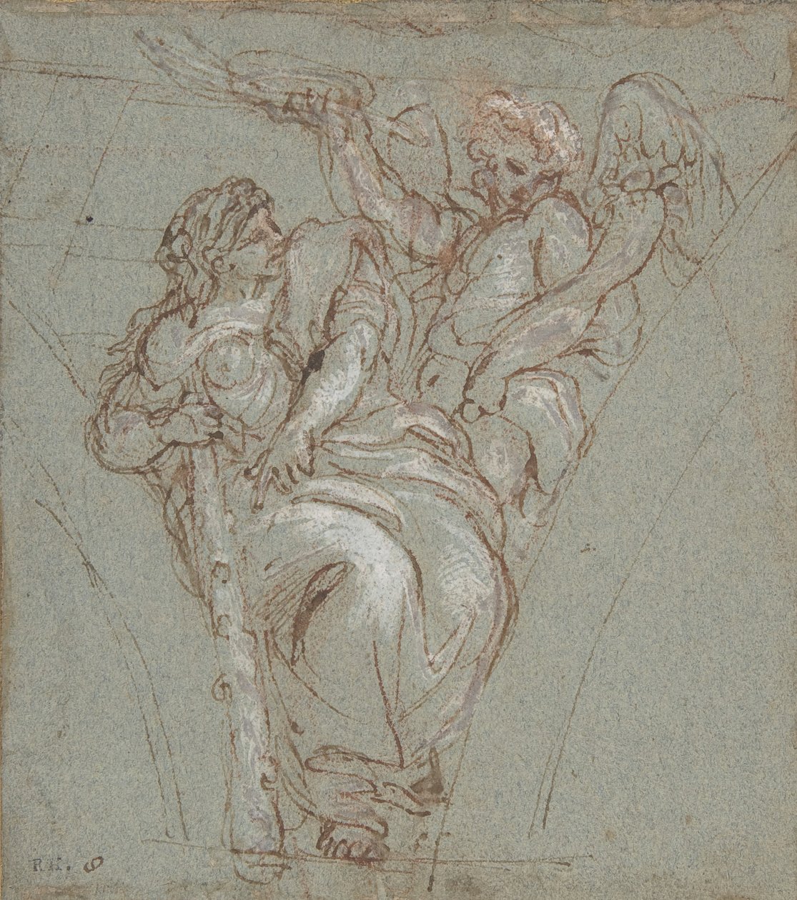 Dygd krönt av heder, 1670-76. av Carlo Maratti