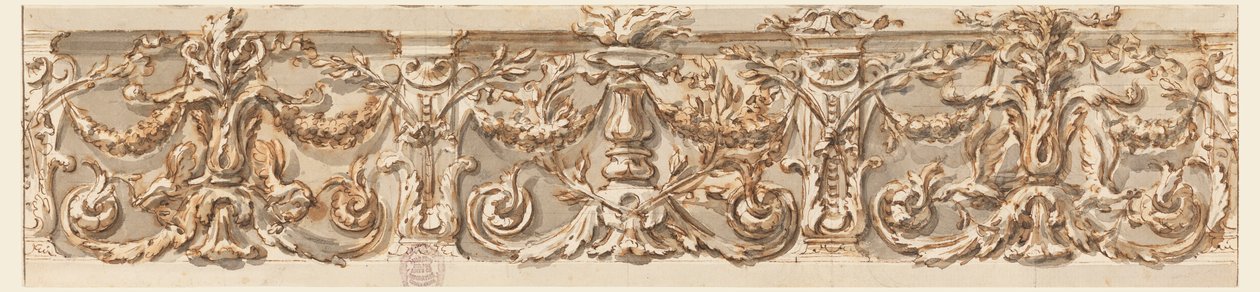 Ritning, Förslag till en frise, ca 1770 av Carlo Marchionni