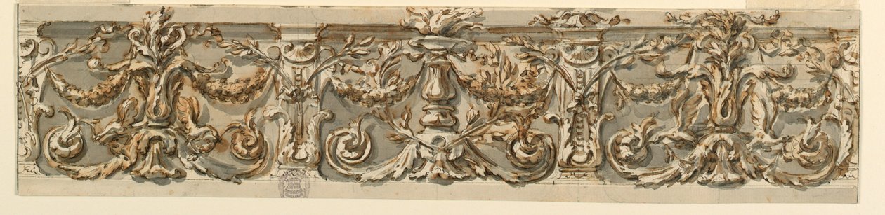 Ritning, Förslag till en frise, ca 1770 av Carlo Marchionni