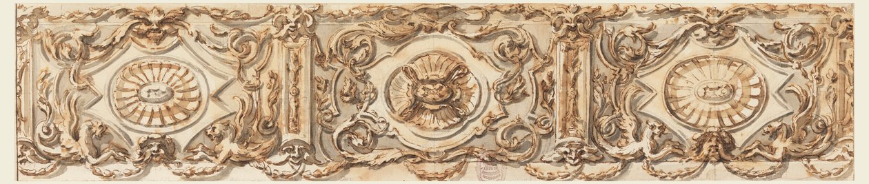 Ritning, Förslag till en frise, ca 1770 av Carlo Marchionni