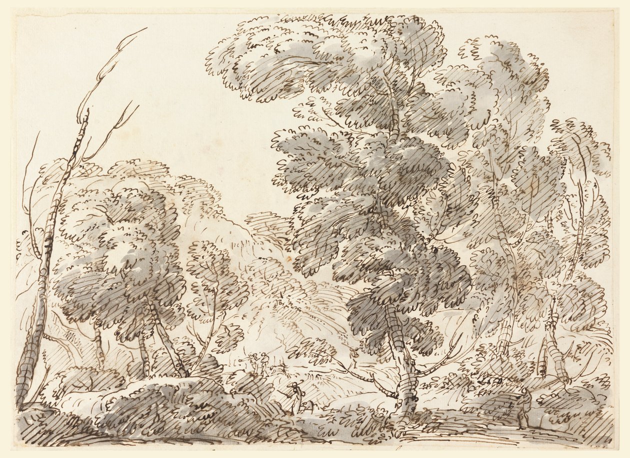 Teckning, Väg i ett bergigt land, 1770-1786 av Carlo Marchionni