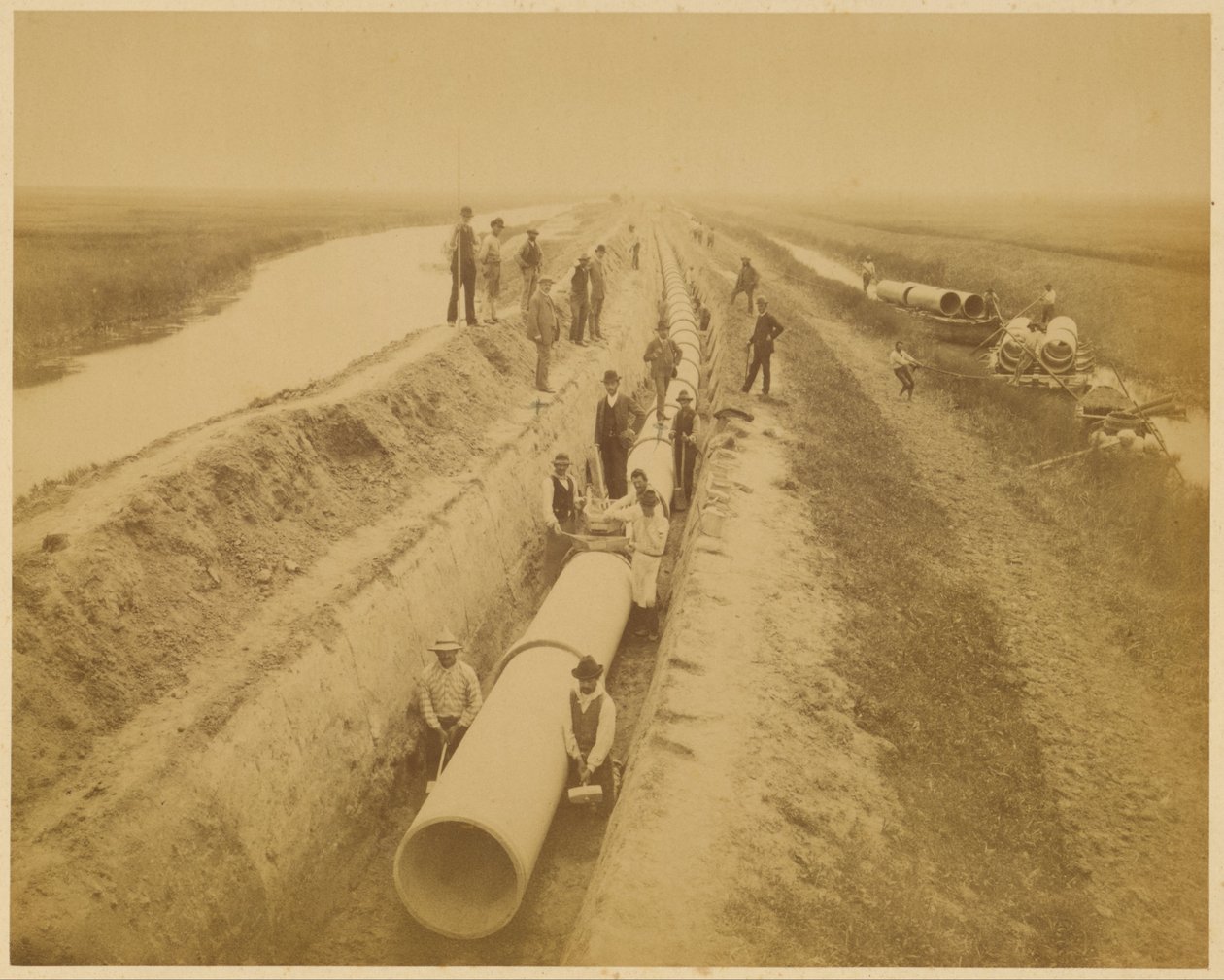 Venedig akvedukt (ny pipeline). Varv i Argine av Carlo Naya