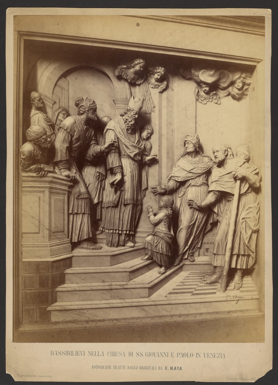 Basrelief från S:t Johannes och Paulus kyrka i Venedig av Carlo Naya