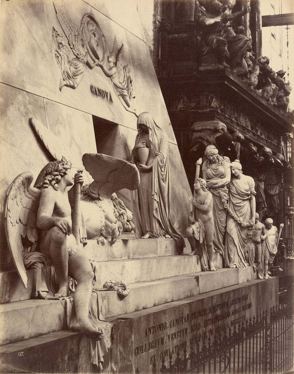 Monument över Canova, Frari-kyrkan, Venedig av Carlo Naya