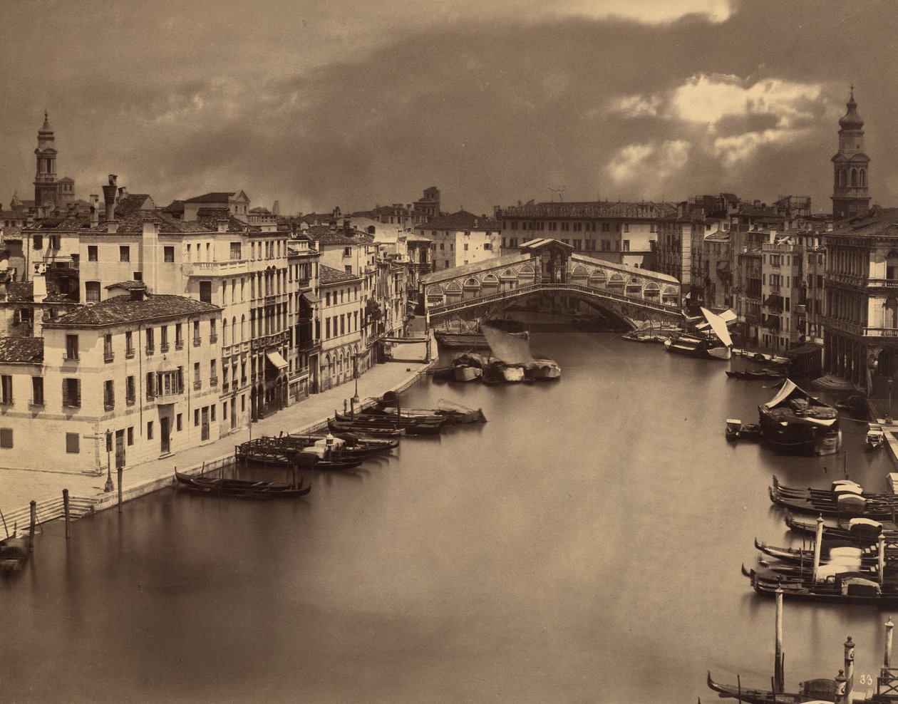 Venedig i månsken av Carlo Naya