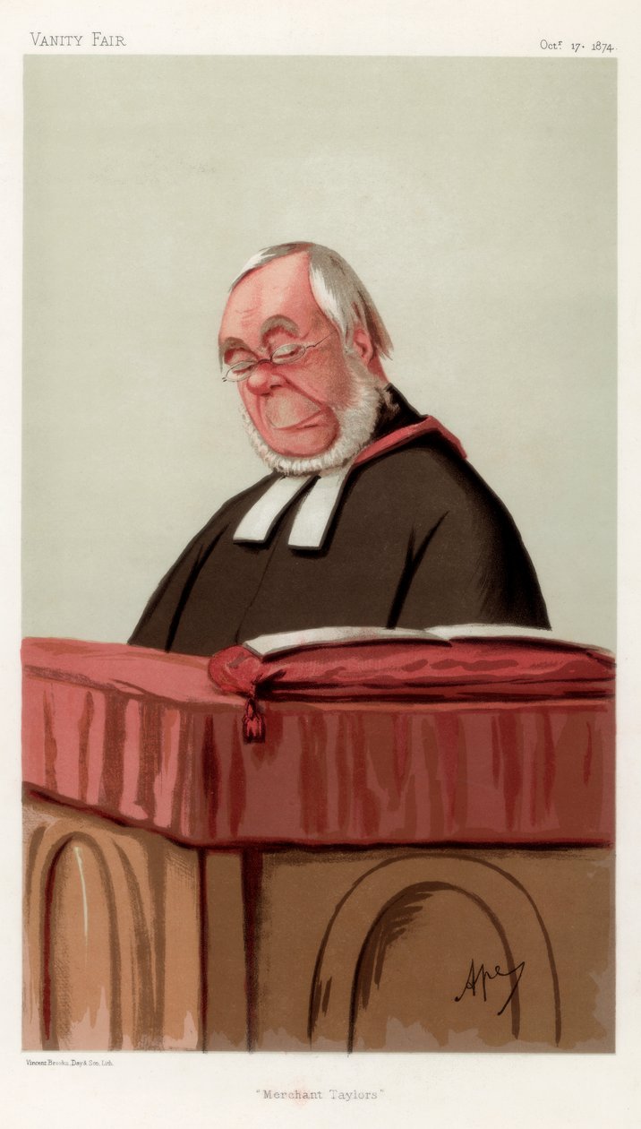 Köpman Taylors, pastor James Augustus Hessey DCL, 1874. av Carlo Pellegrini