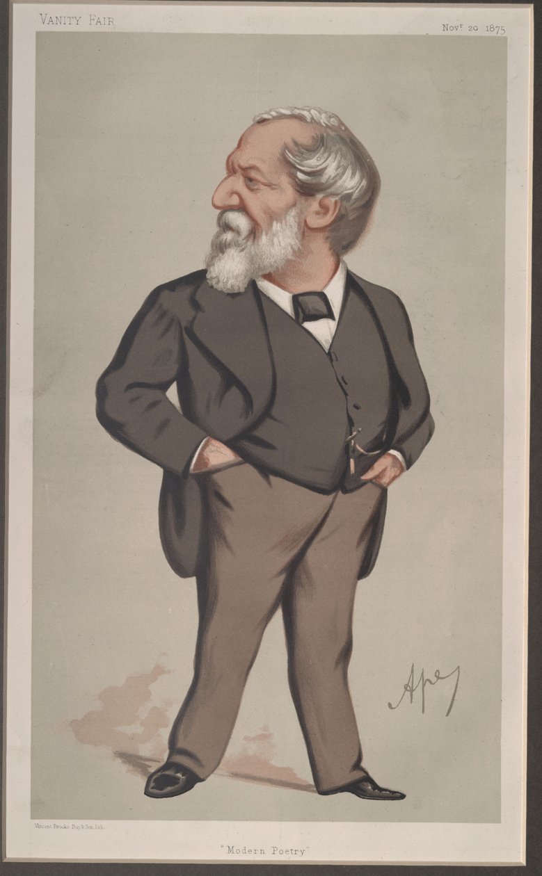 Robert Browning, Vanity Fair, 1875-11-20 av Carlo Pellegrini