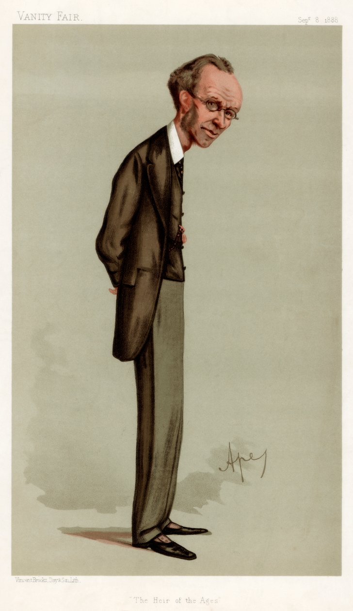 The Heir of the Ages, James Payn, engelsk författare, 1888. av Carlo Pellegrini