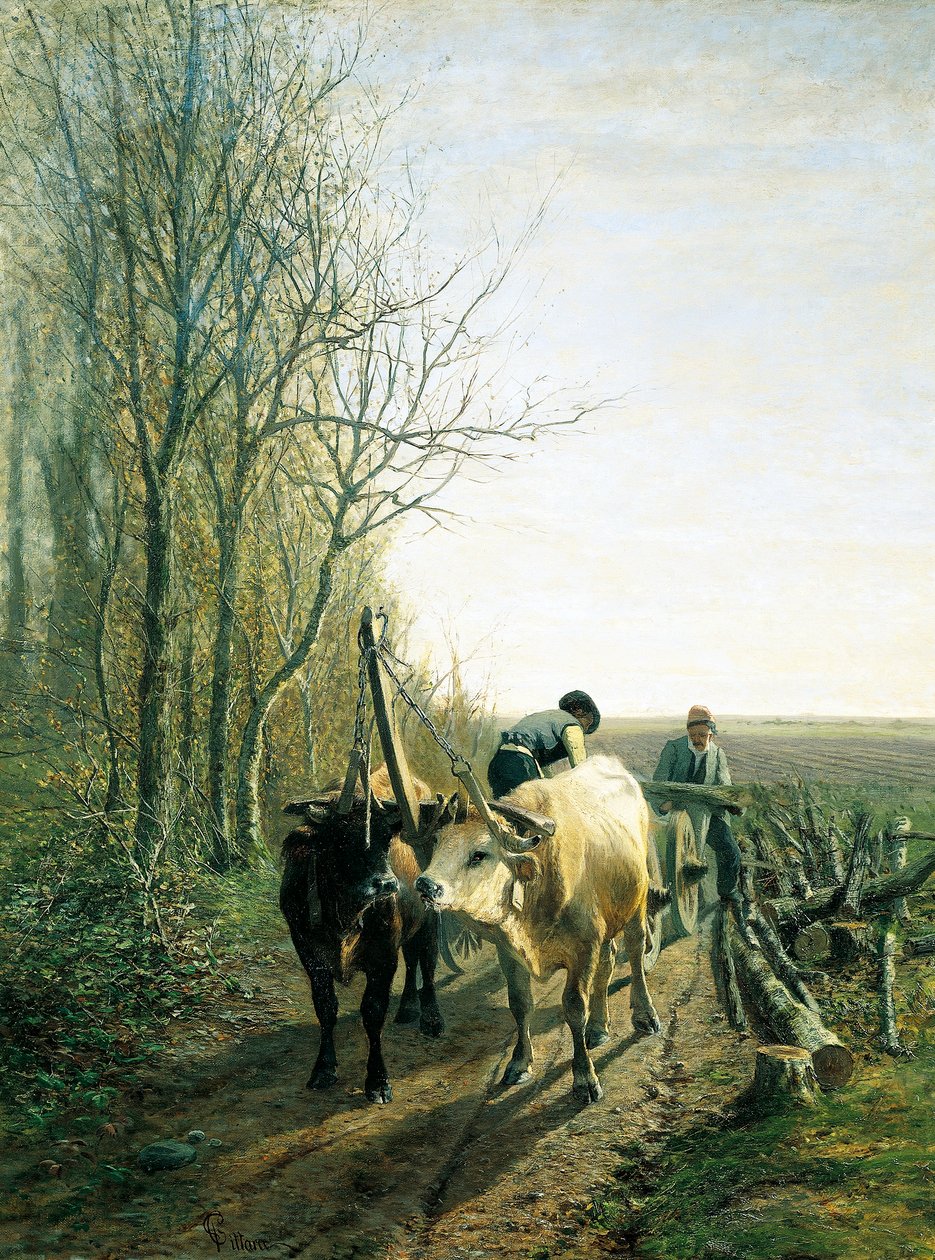 Förväntad skatt (oxar kopplade till vagnen) av Carlo Pittara