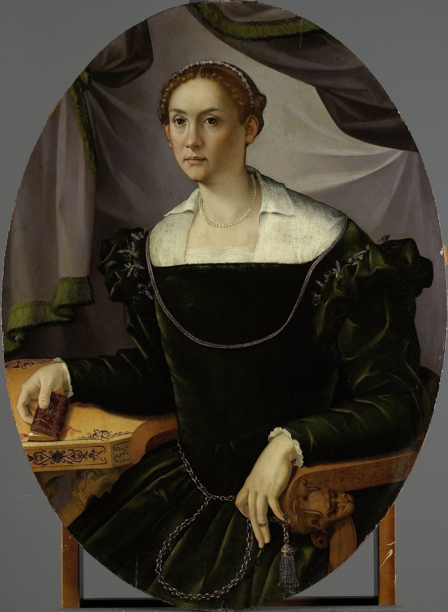 Porträtt av en kvinna av Carlo Portelli (attributed to)