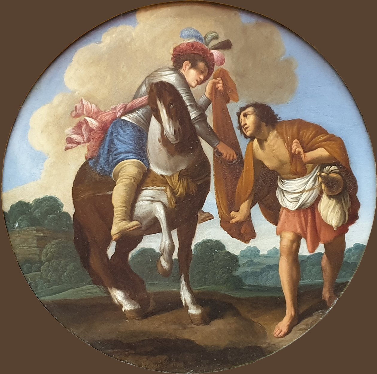 Tyska: Der Heilige Martin und der Bettler Sankt Martin och tiggaren av Carlo Saraceni
