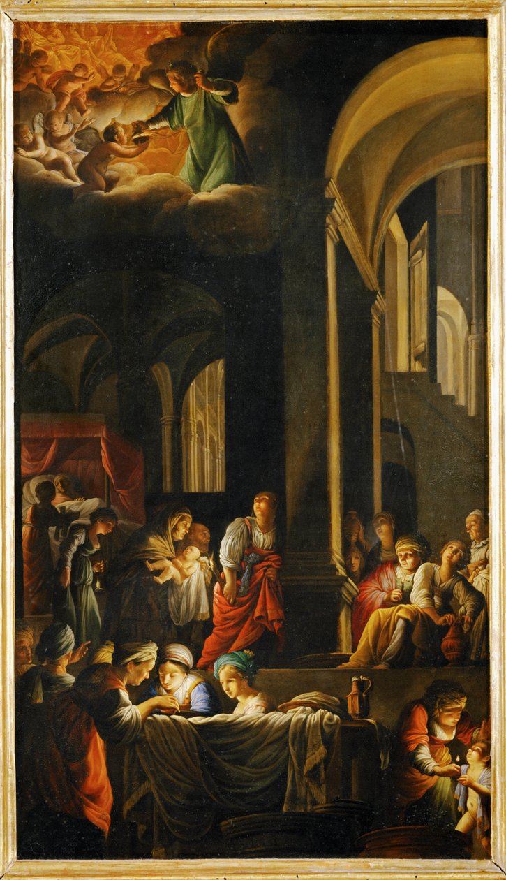 La naissance de la Vierge - Jungfru Marias födelse ... av Carlo Saraceni