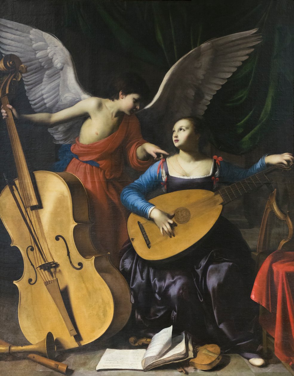 Den heliga Cecilia och ängeln av Carlo Saraceni