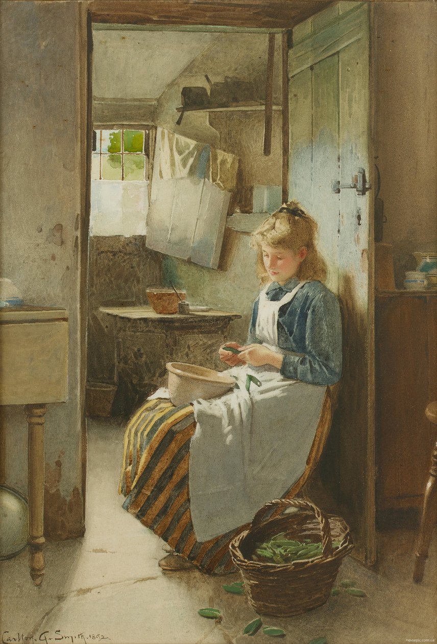 Shelling Peas 2 av Carlton Alfred Smith