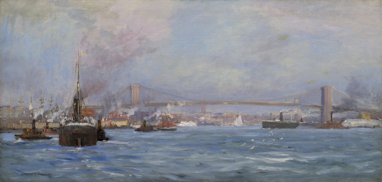 East River, New York, 1904 av Carlton Theodore Chapman