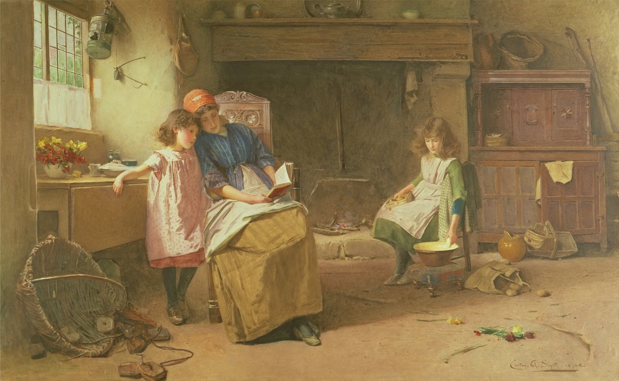 Saga (akvarell på papper) av Carlton Alfred Smith