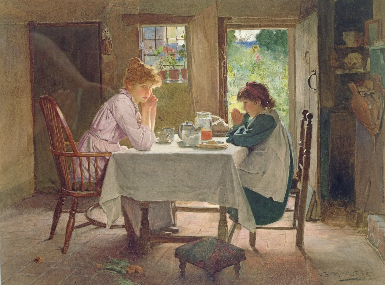 För det vi är på väg att ta emot (olja på duk) av Carlton Alfred Smith
