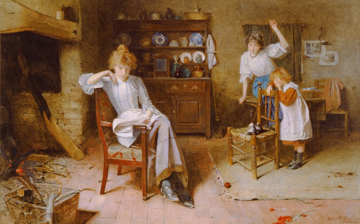 Idle Moments (akvarell på papper) av Carlton Alfred Smith