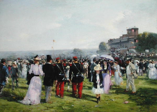 The End of the Races at Auteuil, ca 1893 (olja på duk) av Carlton Alfred Smith