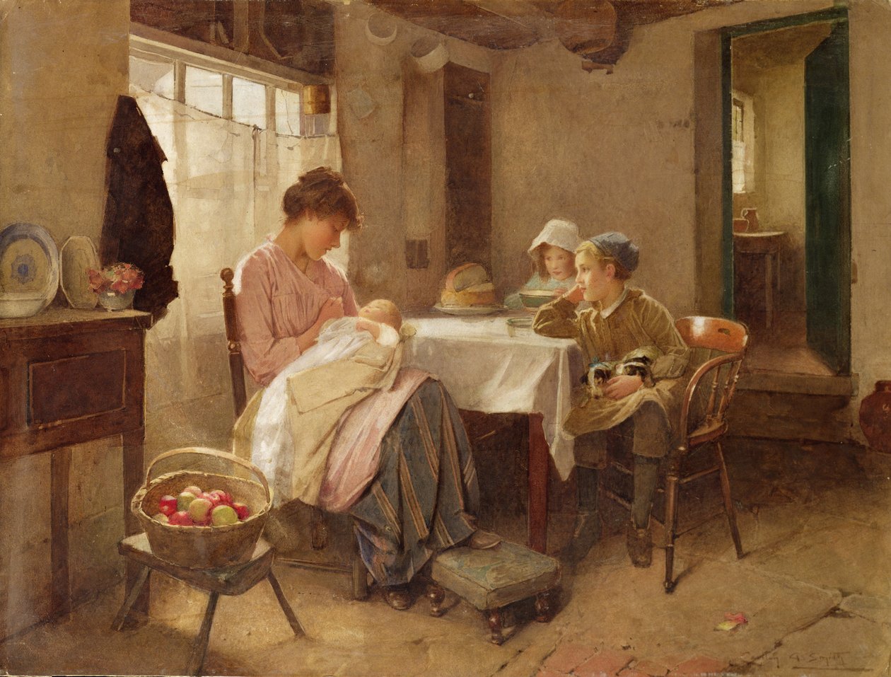 The New Arrival (olja på duk) av Carlton Alfred Smith