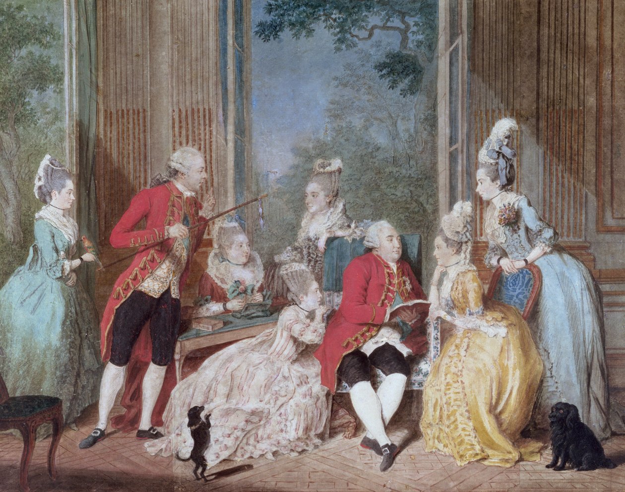 Salongen av Philippe Egalite (1747-93), hertig av Orleans av Louis Carrogis dit Carmontelle