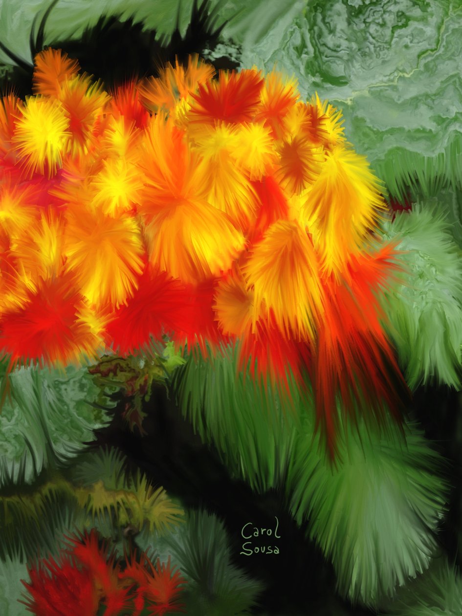 Blommig fantasi #1 av Carol Sousa Cuello