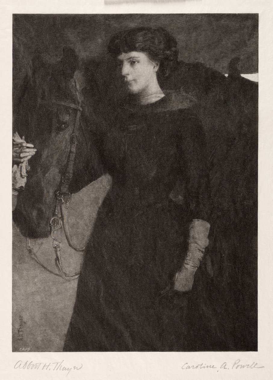 Damen och hästen, 1887. av Caroline Amelia Powell