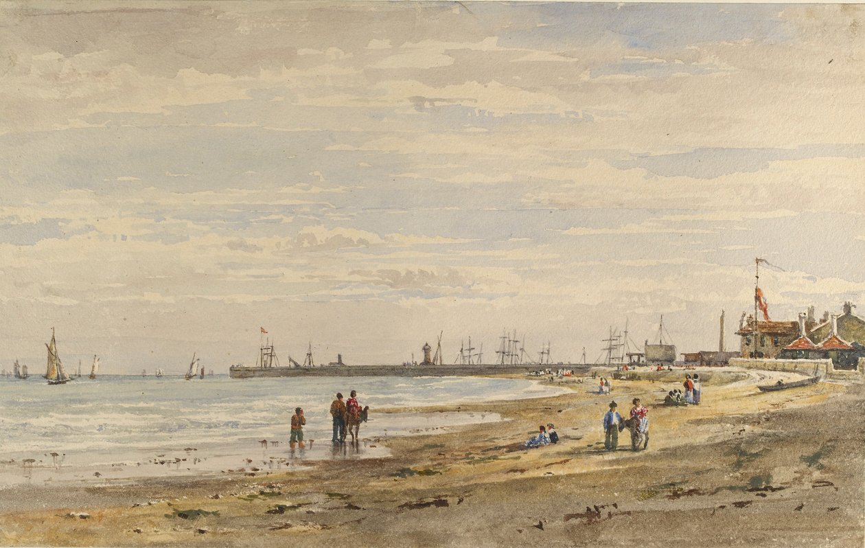 Ramsgate Pier, augusti 1838 av Caroline Davidson