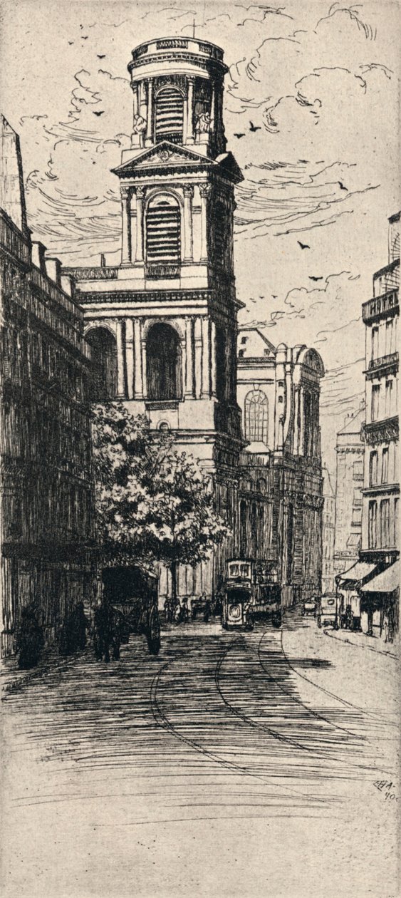St Sulpice-kyrkan, 1915 av Caroline Helena Armington