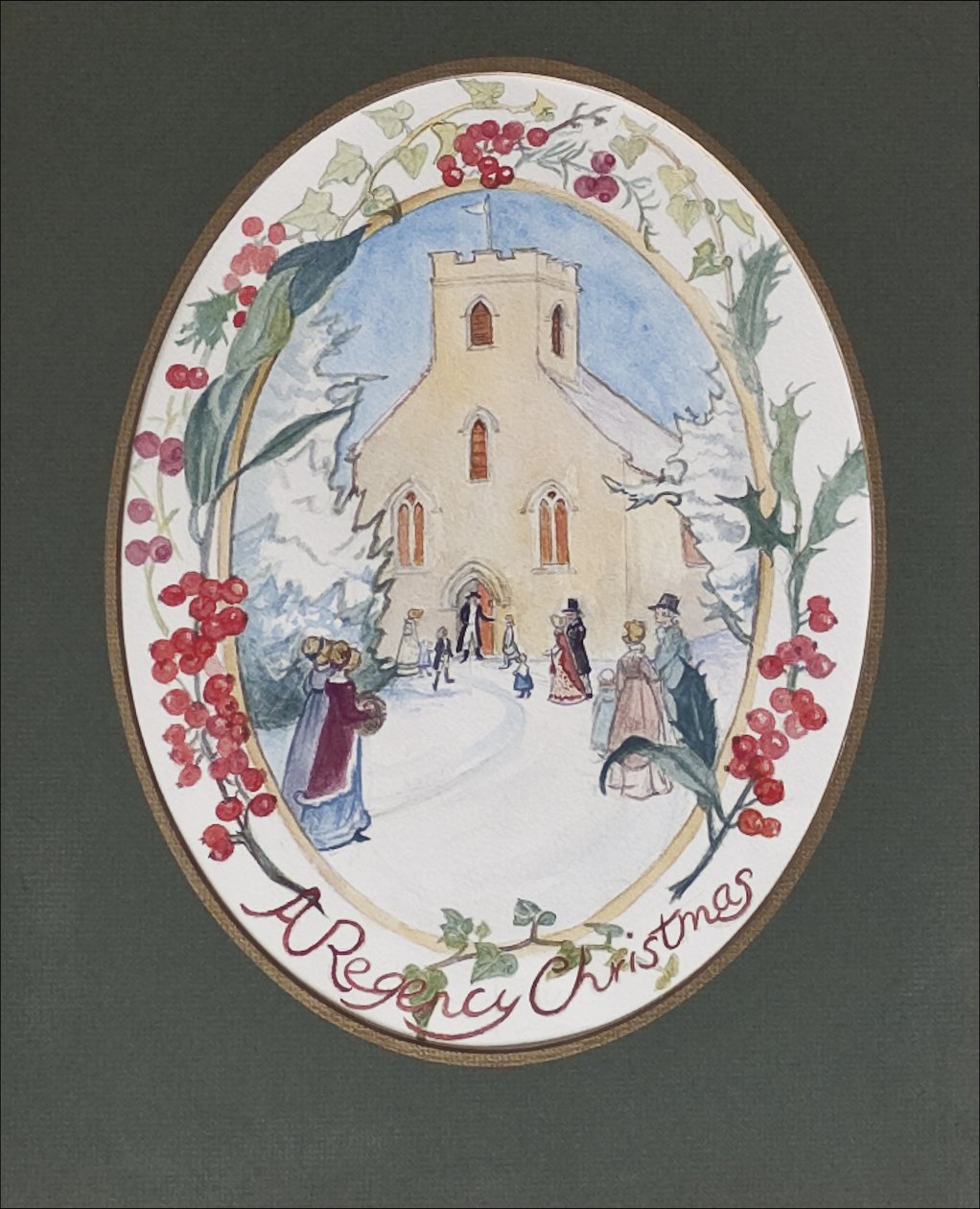 Regency Christmas, 2008 (wc på papper) av Caroline Hervey Bathurst