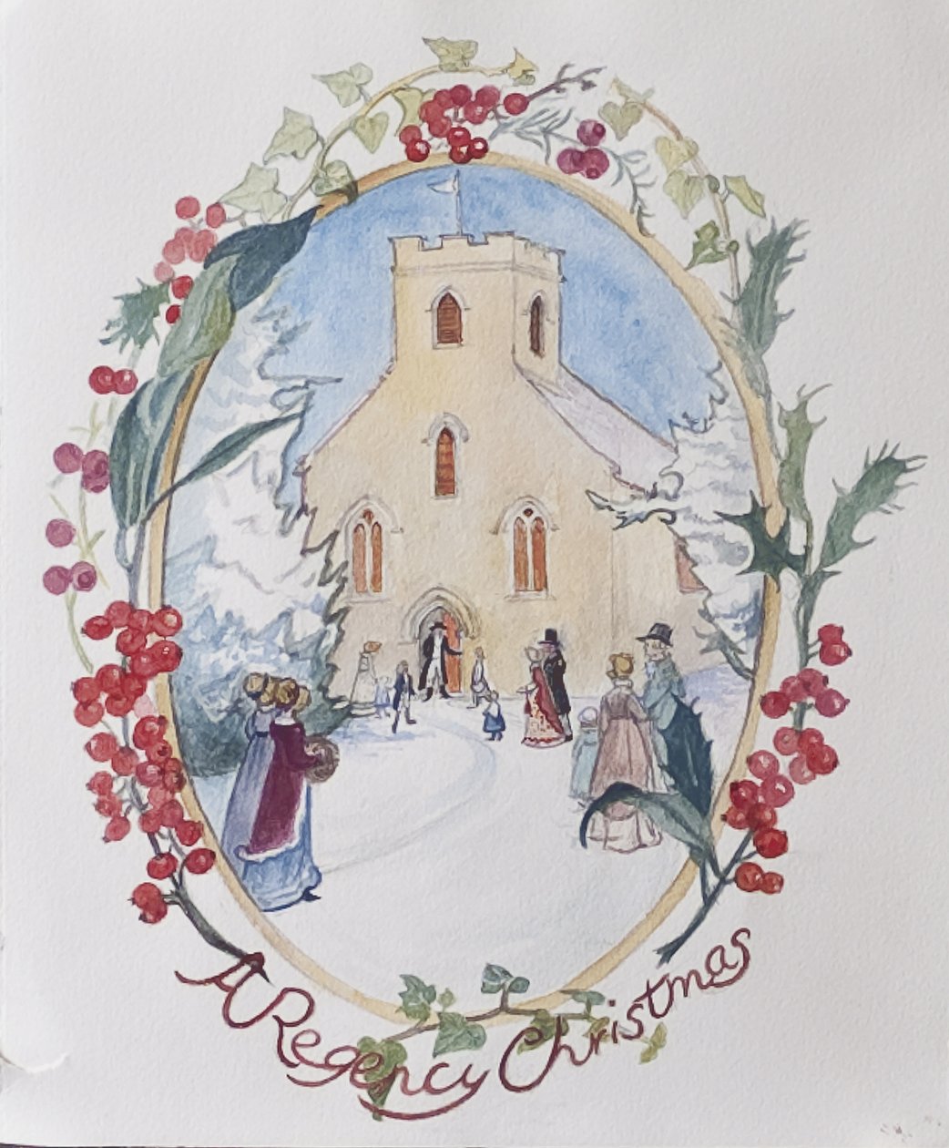 Regency Christmas, 2008 (wc på papper) av Caroline Hervey Bathurst