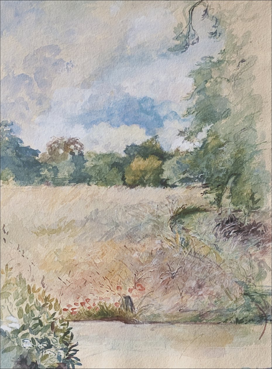 Sommaren 2007 (pastell & wc på papper) av Caroline Hervey Bathurst