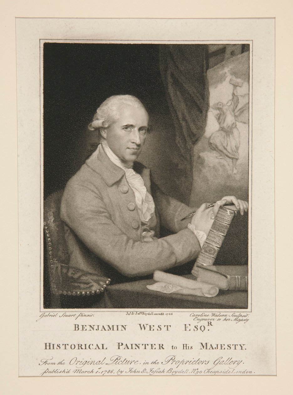 Benjamin West Esq.r / Historisk målare till Hans Majestät av Caroline Watson
