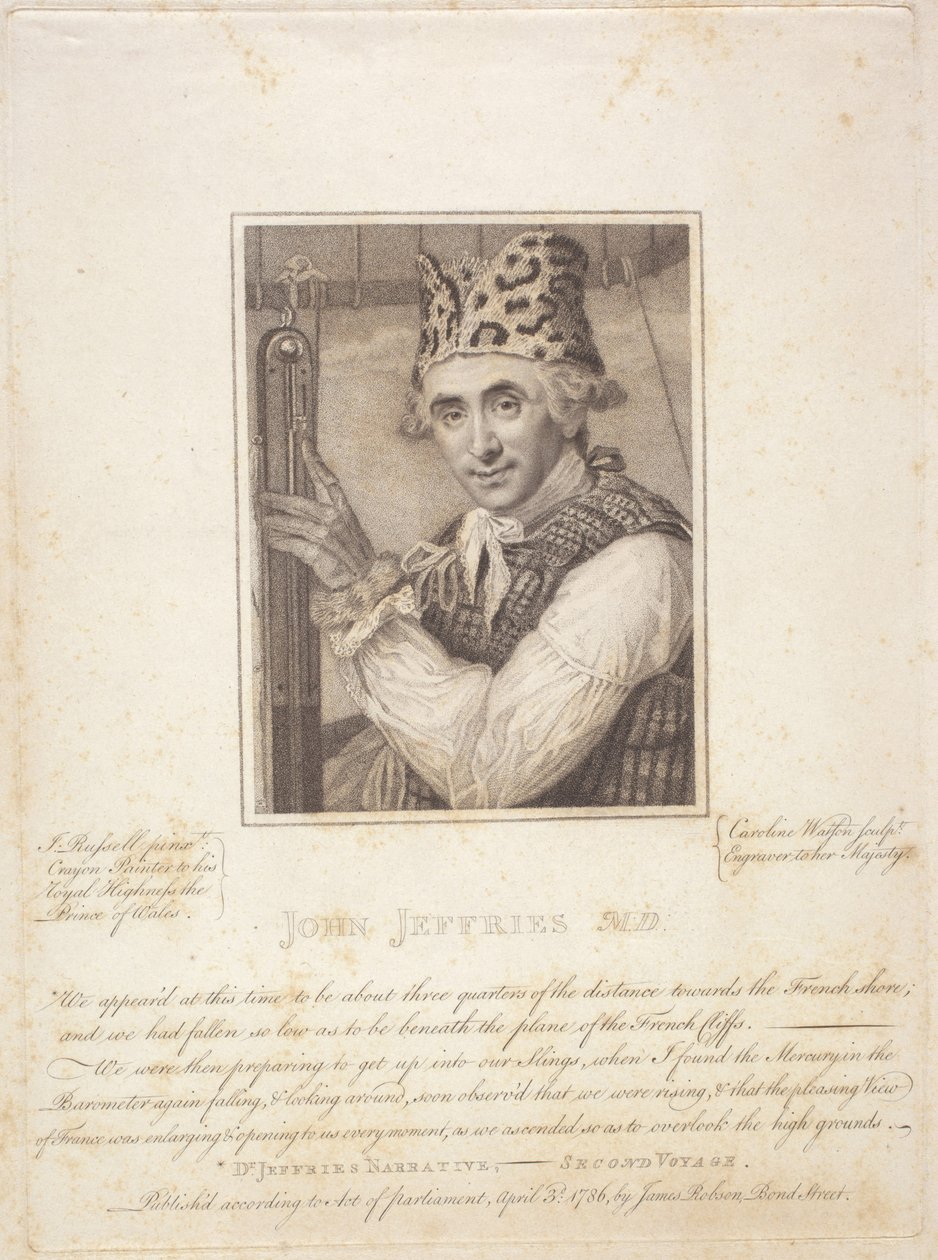 John Jeffries M.D., 3 april av Caroline and Russell John (1745 1806) Watson
