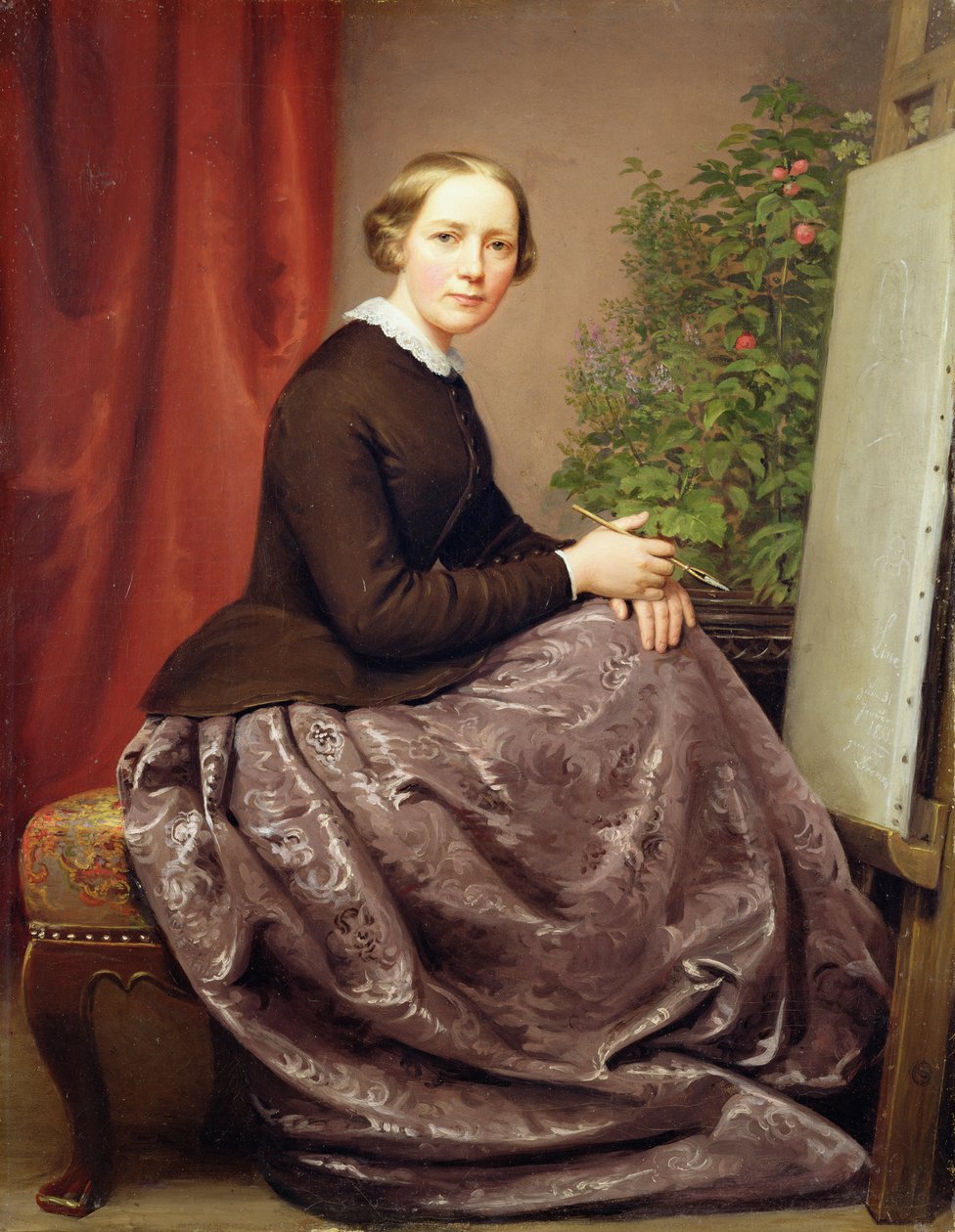 Självporträtt, 1855 av Caroline von der Embde