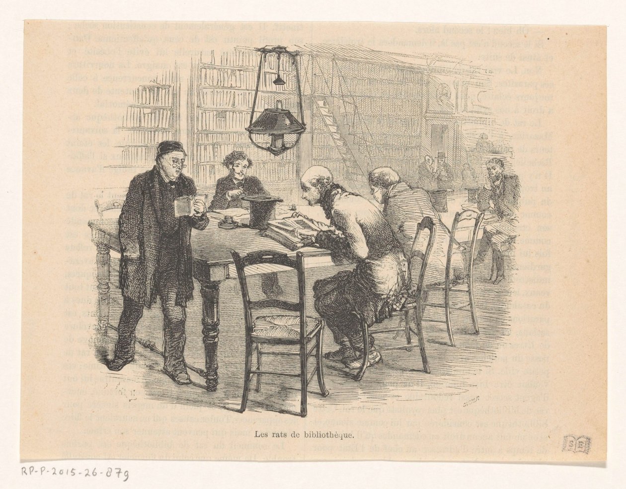 Lässal i ett bibliotek Les rats de bibliothèque (titel på objekt) av Carter