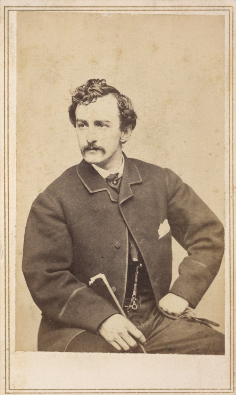 Carte de visite av John Wilkes Booth, 1862 (albumintryck på kort) av Case and Co. Silsbee