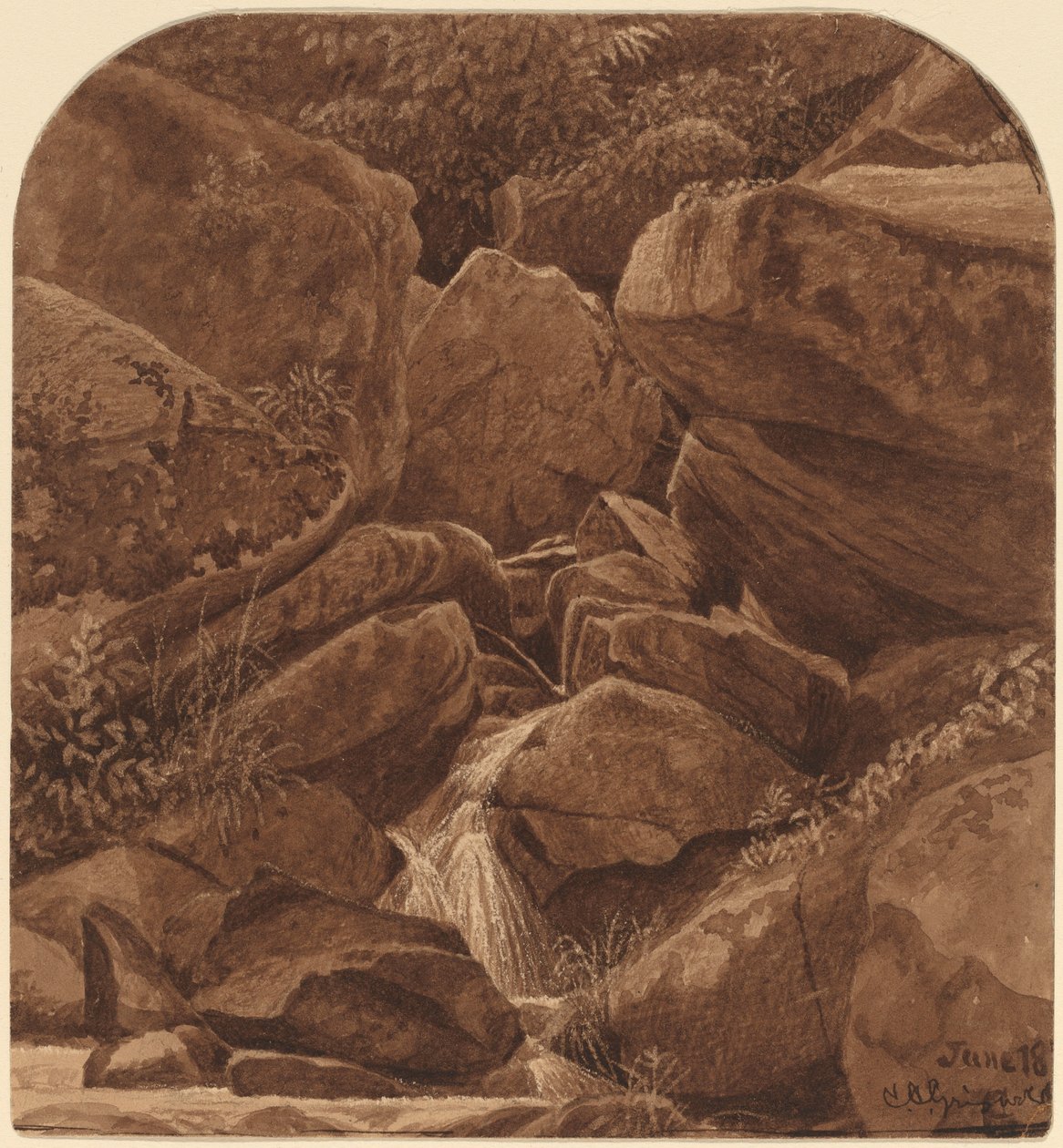 Stenar och vattenfall av Casimir Clayton Griswold