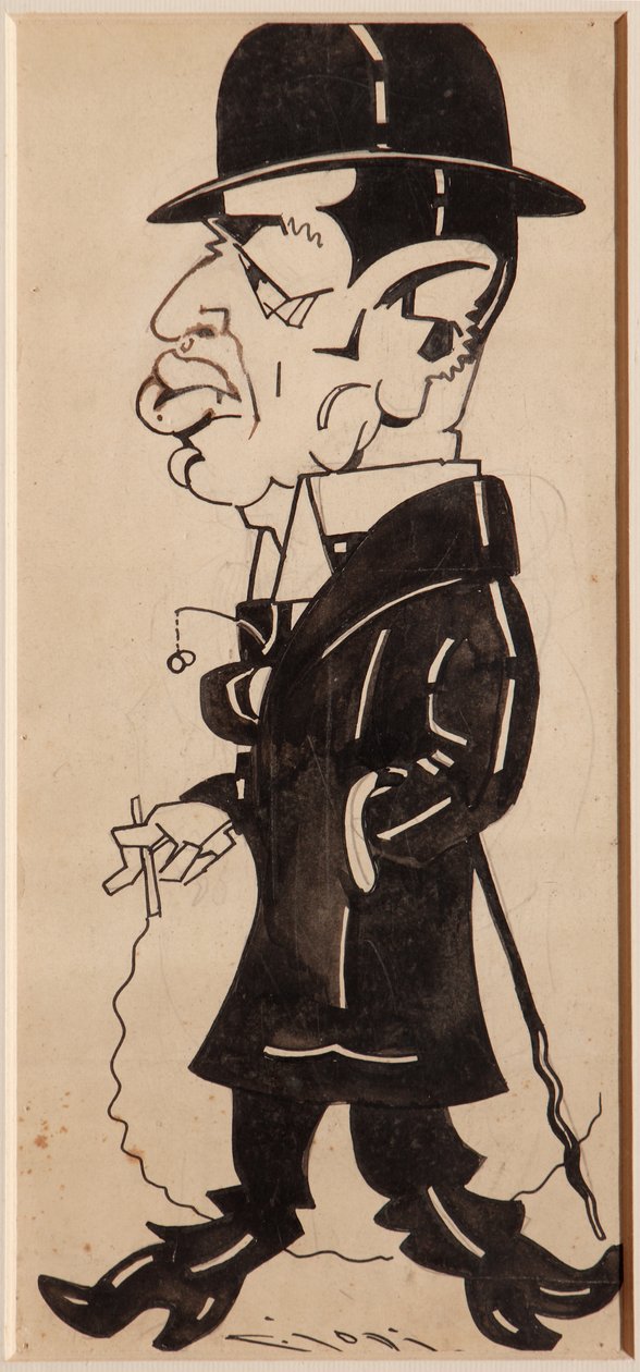 Mr Cavallini (svart bläck på papper) av Casimiro Jodi