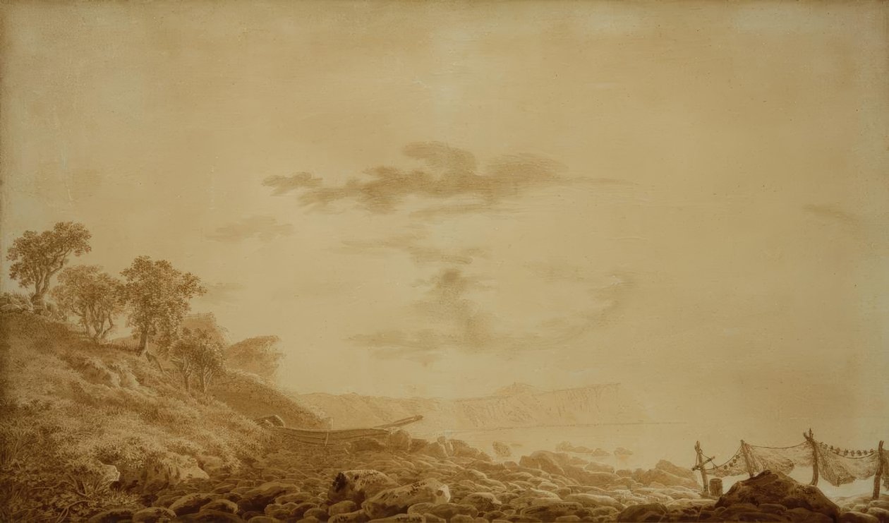 Utsikt över Arkona i månsken av Caspar David Friedrich
