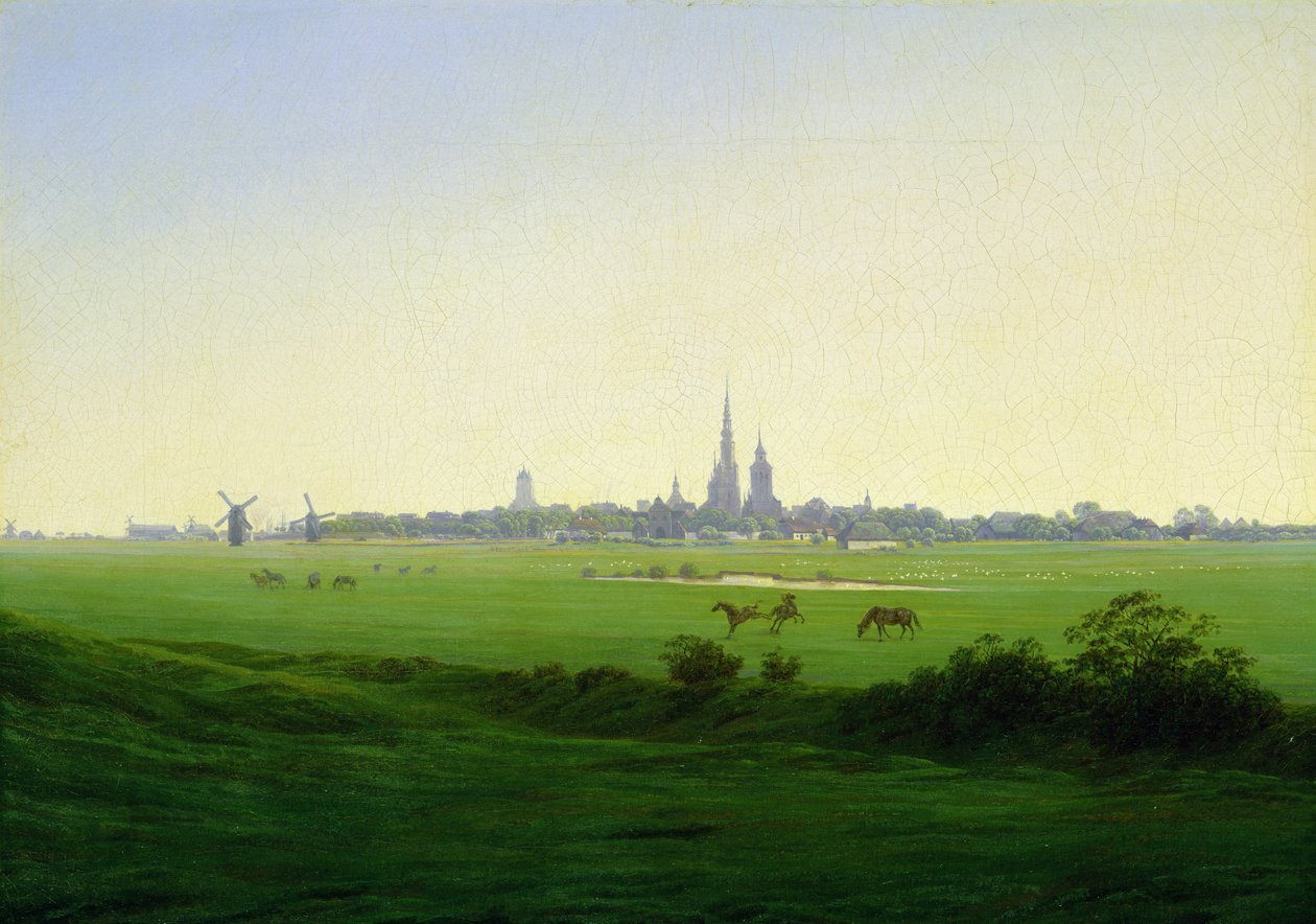 Ängar nära Greifswald av Caspar David Friedrich