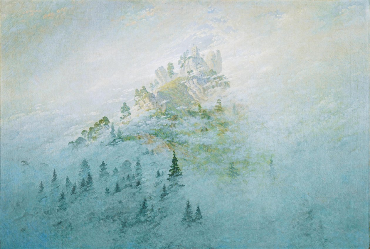 Morning mist in the mountains av Caspar David Friedrich