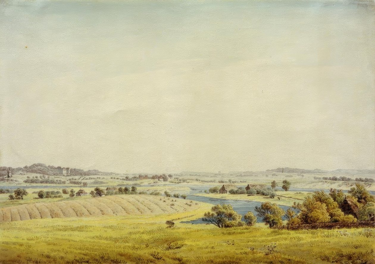Landskapet på Rügen (vy från Putbus) av Caspar David Friedrich