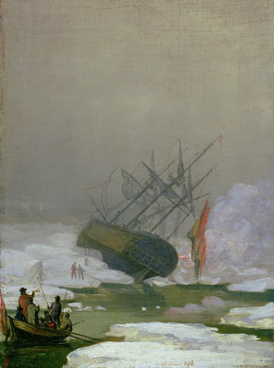 Skepp i Polarhavet, 12 december 1798 av Caspar David Friedrich