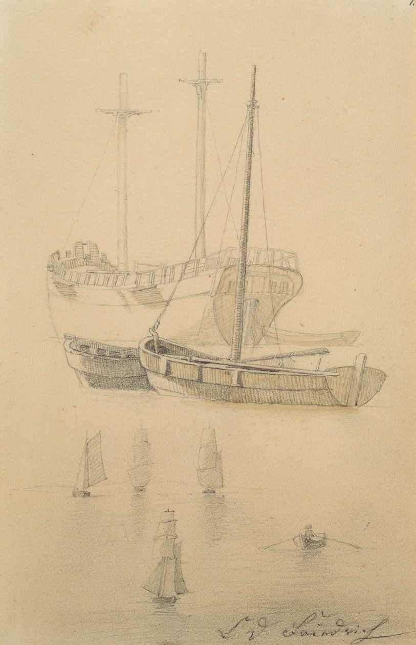 Fartyg av Caspar David Friedrich