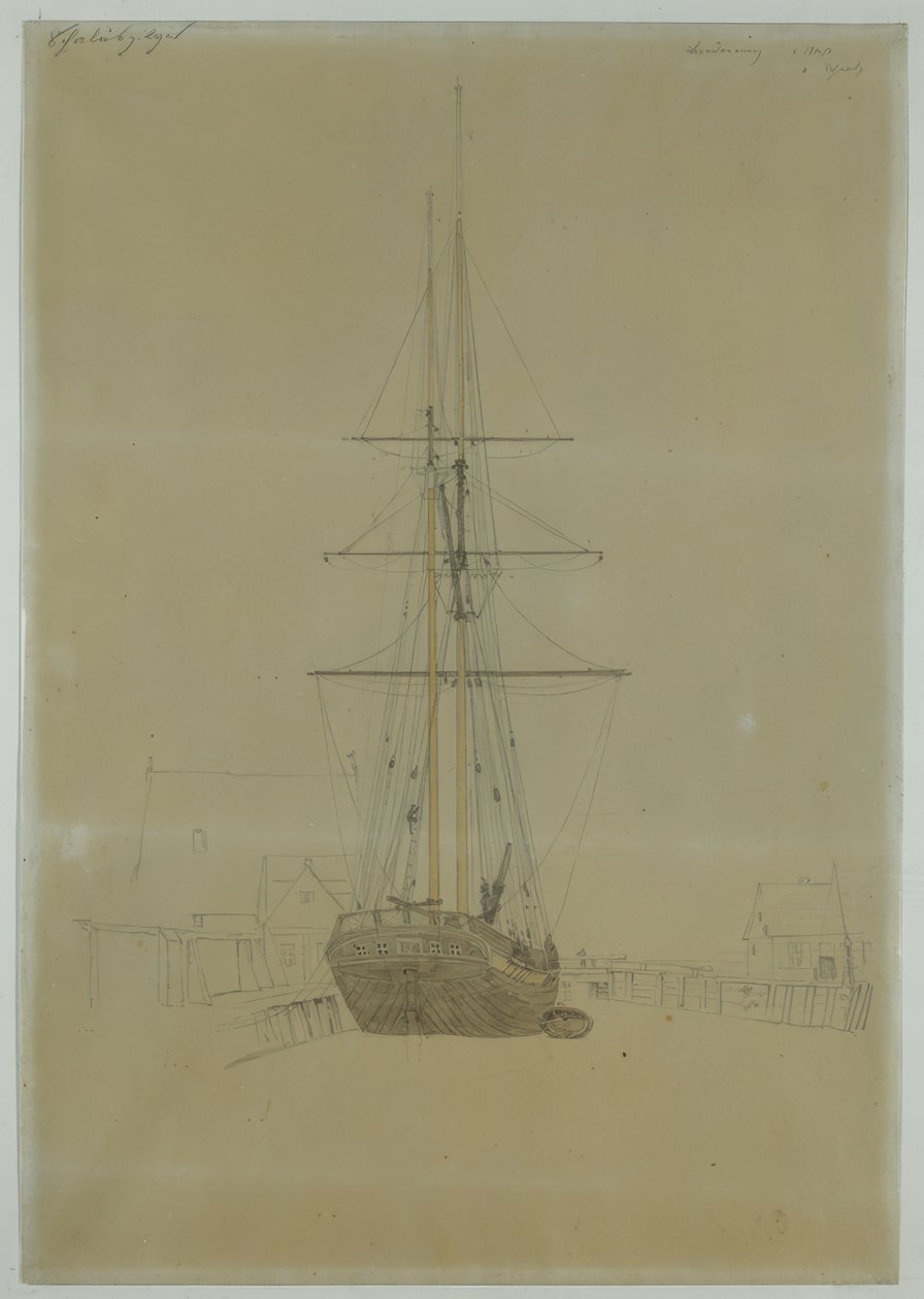 Undersökning av en tvåmastersutbildning av Caspar David Friedrich