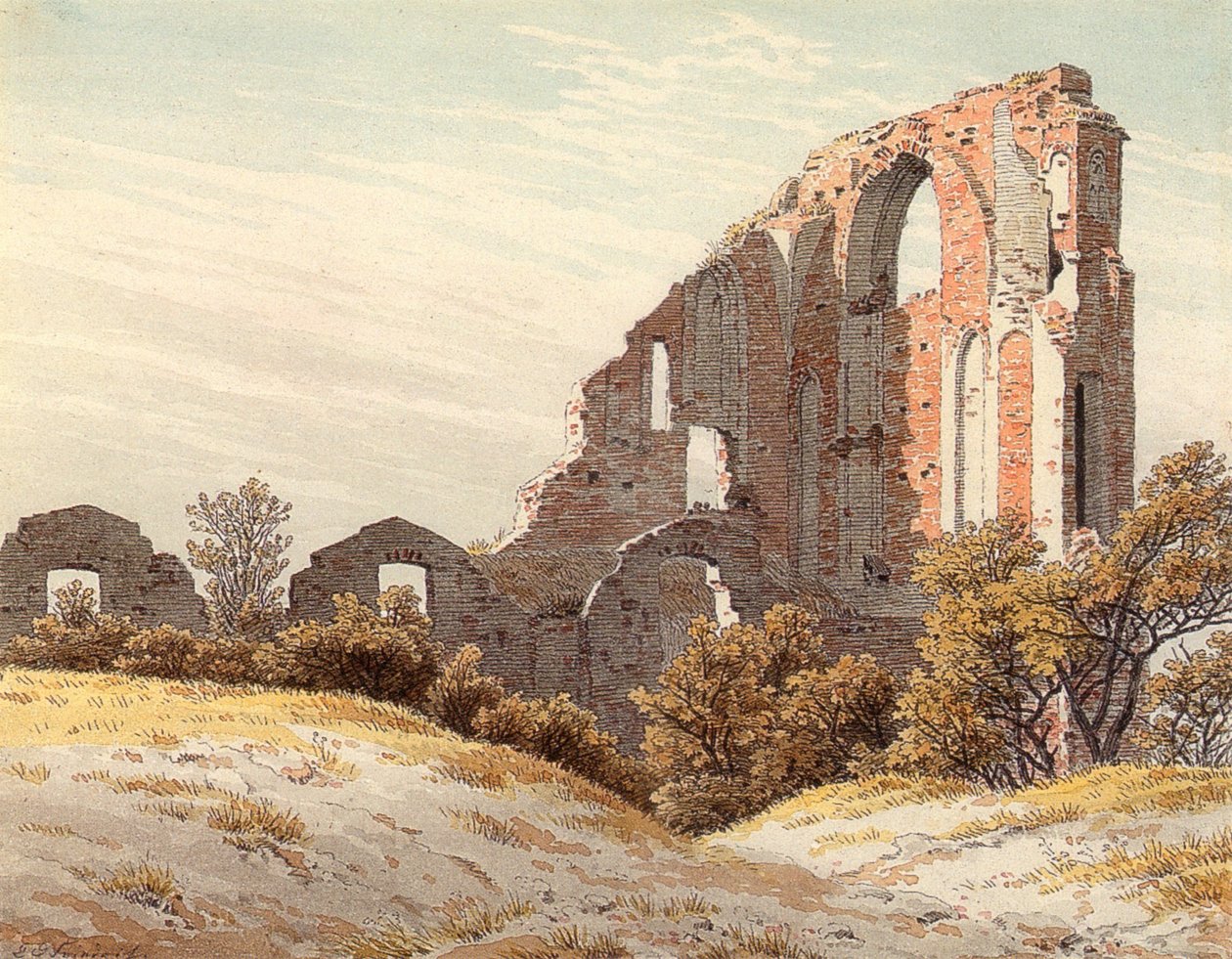 The Ruins of Eldena av Caspar David Friedrich